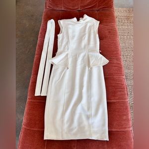 Badgely mischka white dress size 2